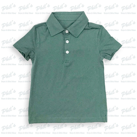 Boys' Heather Green Polo Shirt