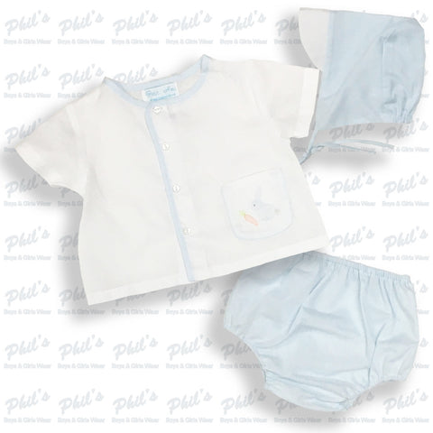 Blue Bunny Button-Up Set