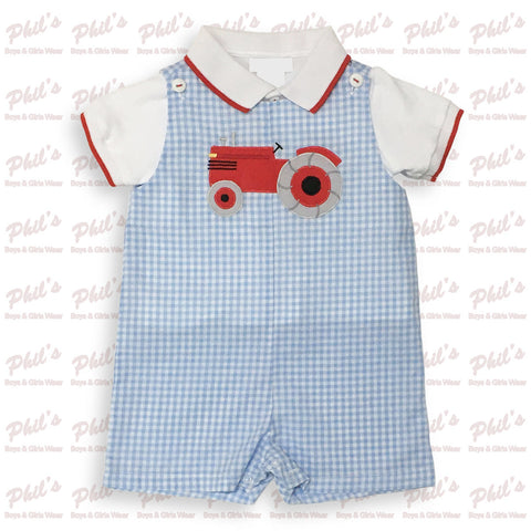 Tractor Appliqué Shortall Set