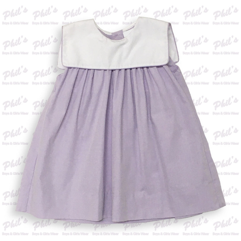 Lavender Dress w/ White Square Collar