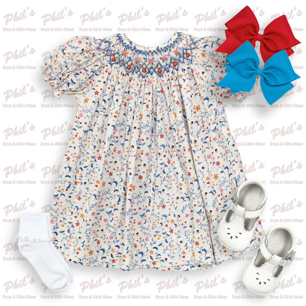 Fall Leaves Smock Dress