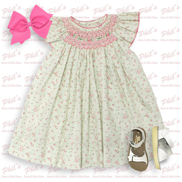 Mint Rosebud Smock Dress