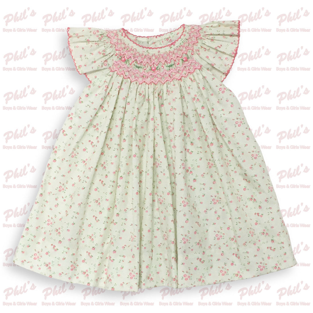 Mint Rosebud Smock Dress