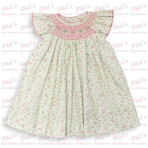 Mint Rosebud Smock Dress