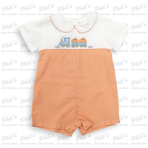 Pumpkin Train Appliqué Shortall