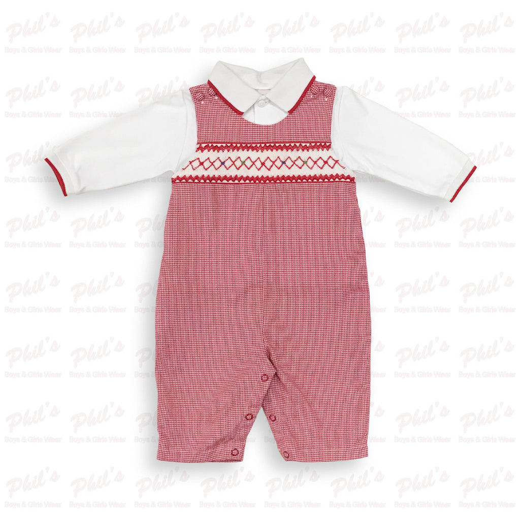 Baby Boys' Red Gingham mocked Jon Jon