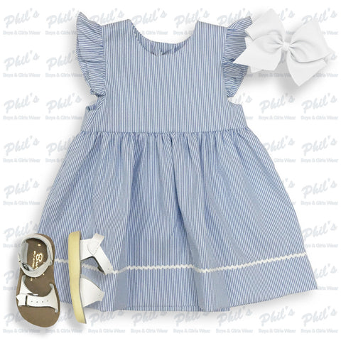 Blue Seersucker Dress