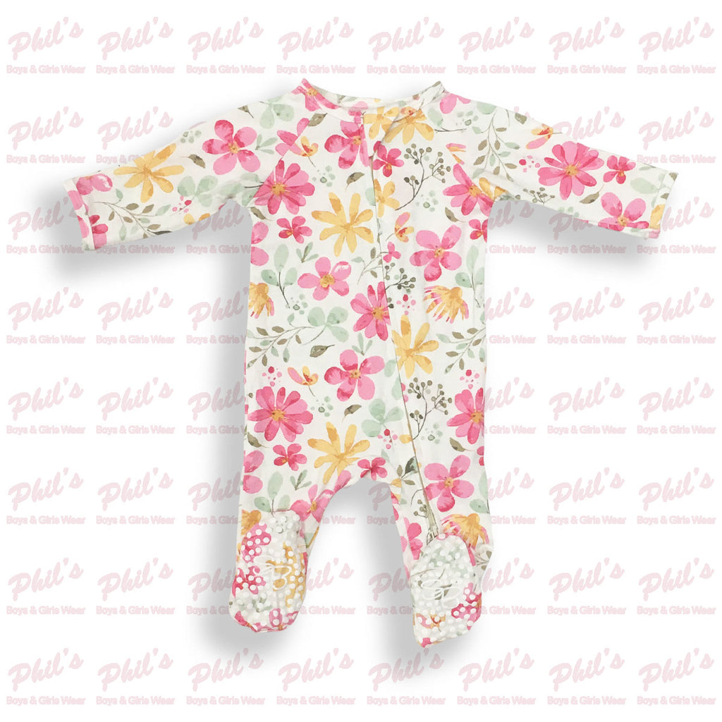 Floral Bamboo Footie