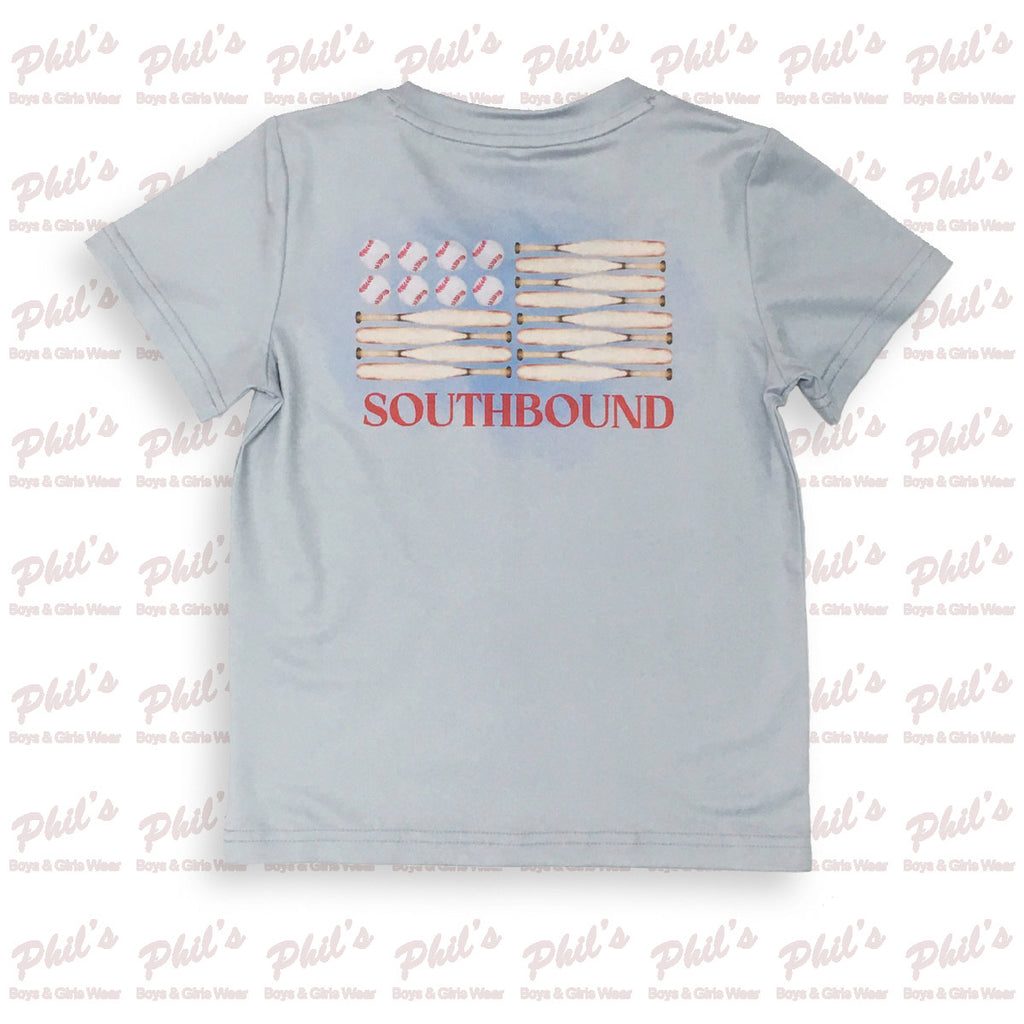 Southbound American Flag Baseball Performance Tee