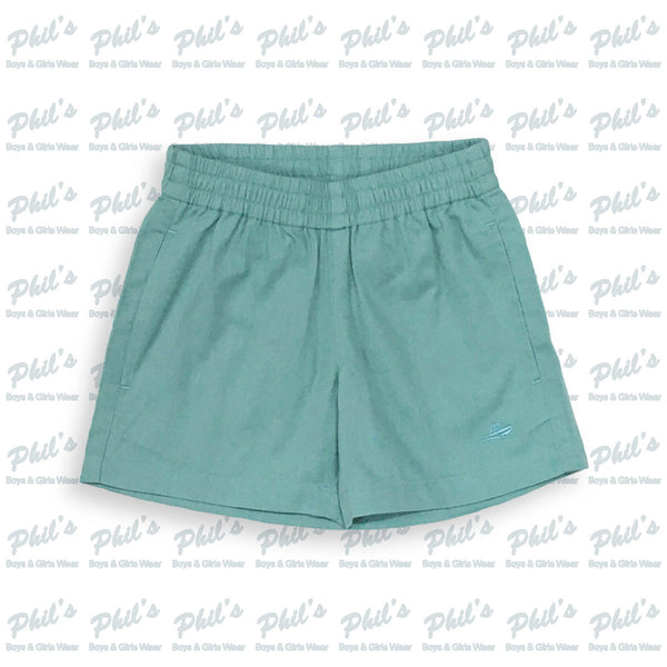 Southbound Teal Green Elastic Waist Shorts