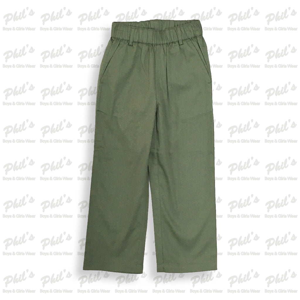Southbound Elastic Waist Green Pants