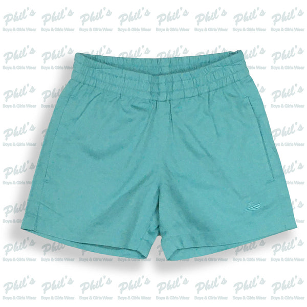 Southbound Teal Elastic Waist Shorts