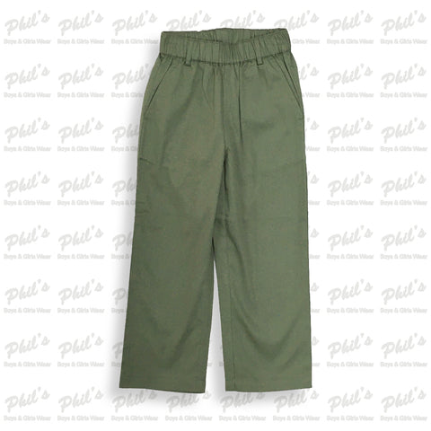 Southbound Elastic Waist Green Pants