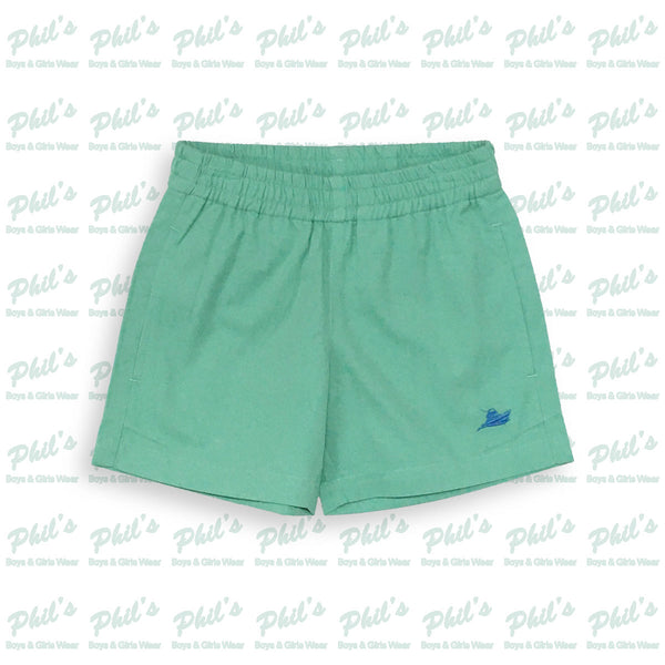 Southbound Fern Green Elastic Waist Shorts
