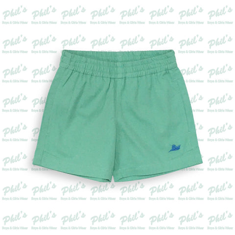 Southbound Fern Green Elastic Waist Shorts