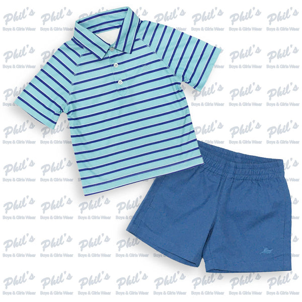 Southbound Royal Blue Elastic Waist Shorts