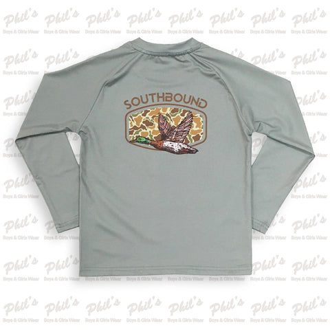 Southbound Mallard Duck Camo Long Sleeve Performance Graphic Tee