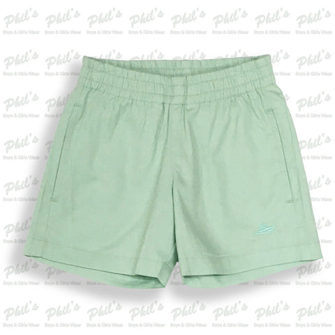 Southbound Green Elastic Waist Shorts