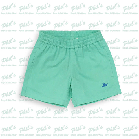 Southbound Cascade Green Elastic Waist Shorts