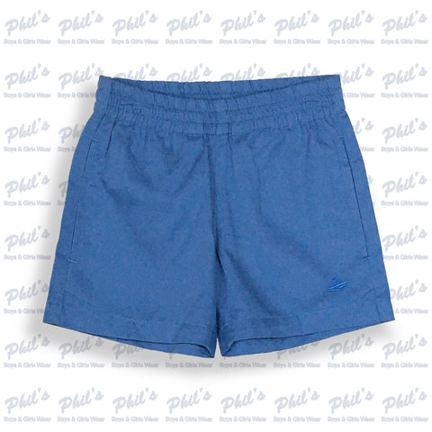 Southbound Blue Elastic Waist Shorts