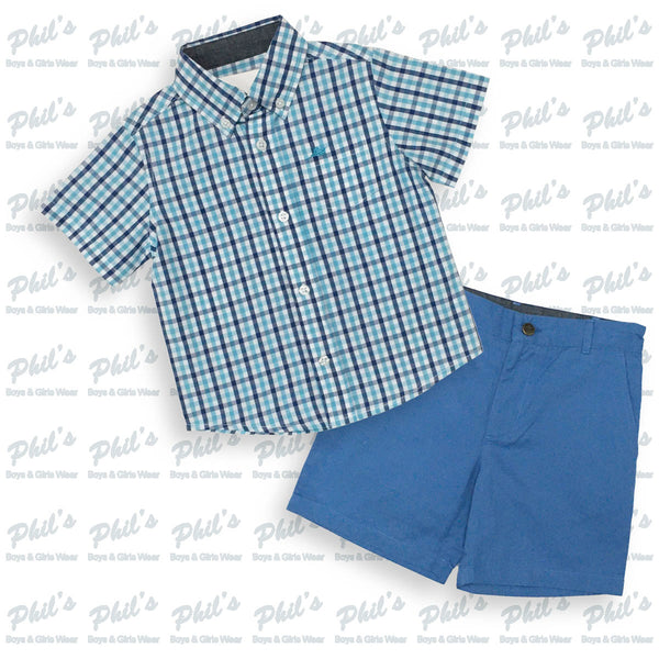 Southbound Royal Blue Adjustable Waist Shorts