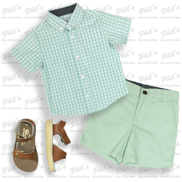 Southbound Mint Green Adjustable Waist Shorts