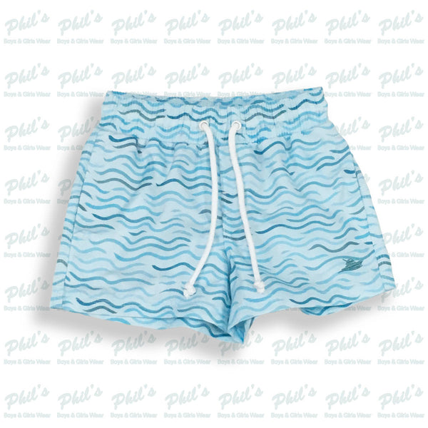 Blue Waves Swim Trunks