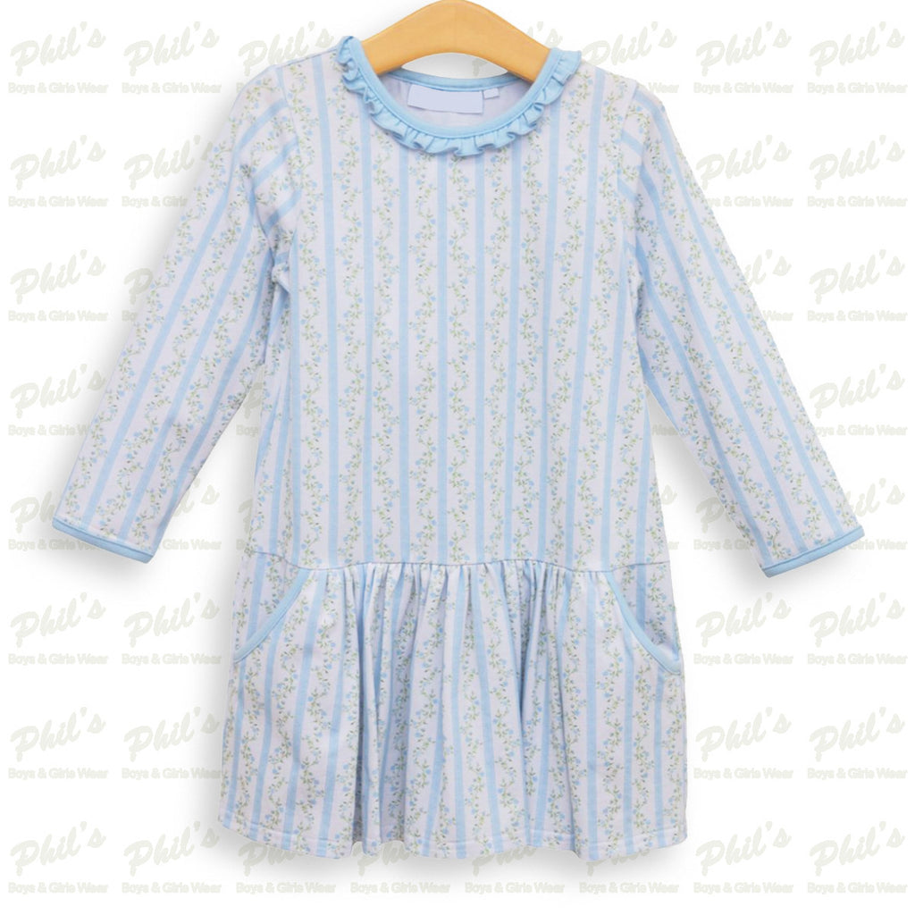 Toddler Girls' Blue Floral Dress