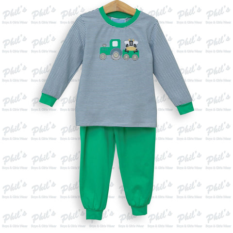 Farm Tractor Appliqué Jogger Set