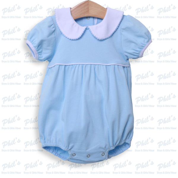 Pastel Blue Bubble with Moonstitch Collar
