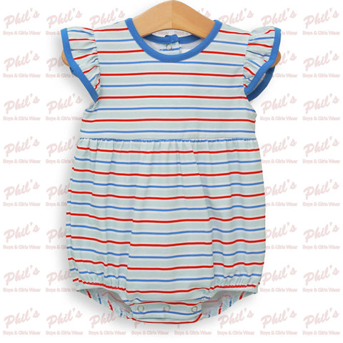 Red / White / Blue Stripe Bubble