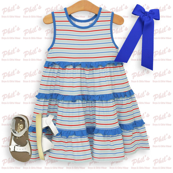 Red / White / Blue Stripe Dress