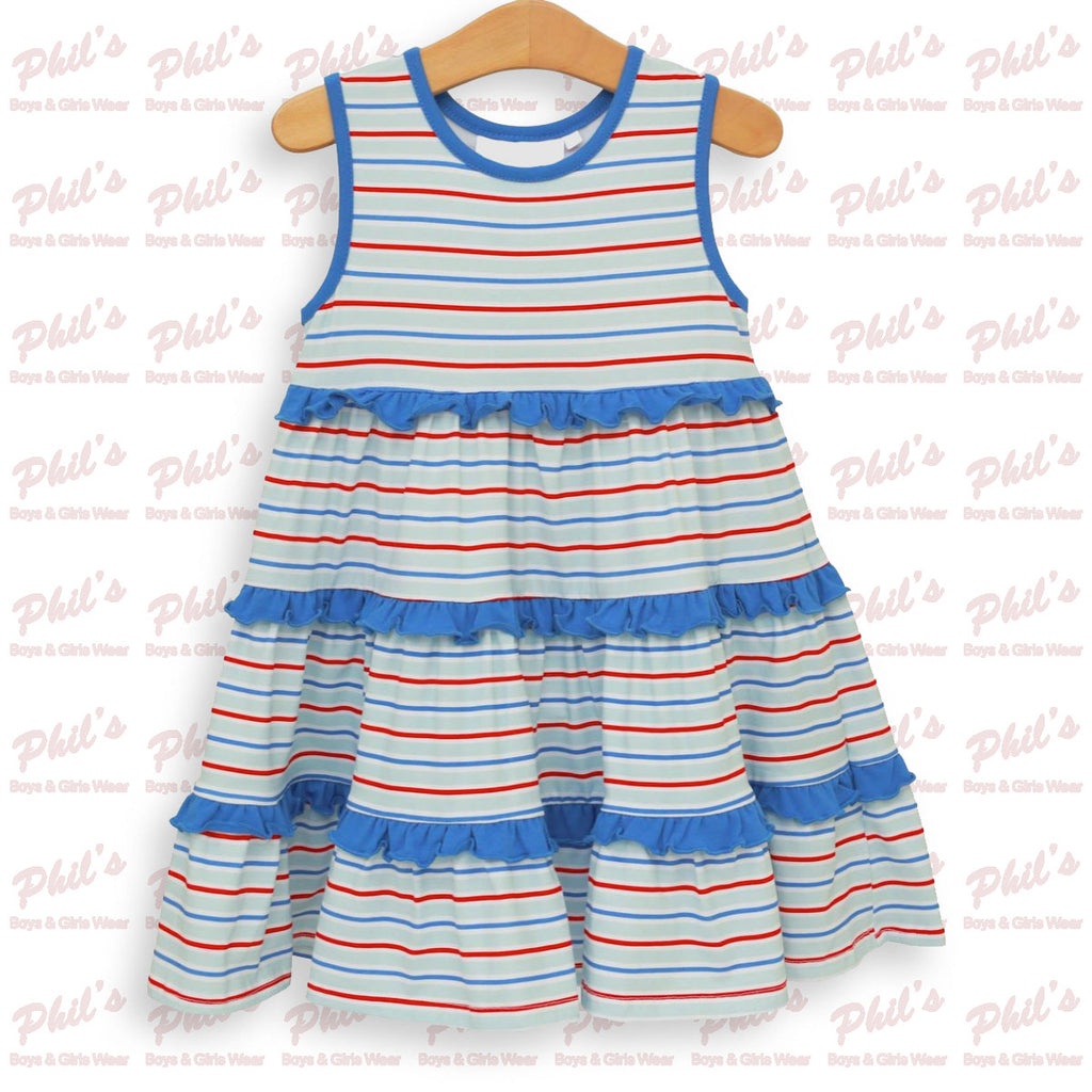Red / White / Blue Stripe Dress