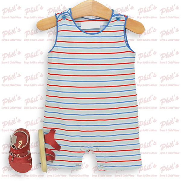 Red / White / Blue Stripe Shortall