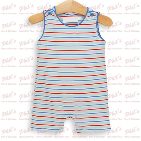 Red / White / Blue Stripe Shortall