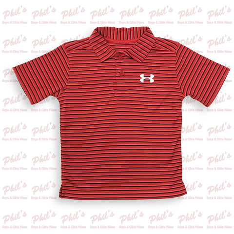 Under Armour Red Stripe Polo