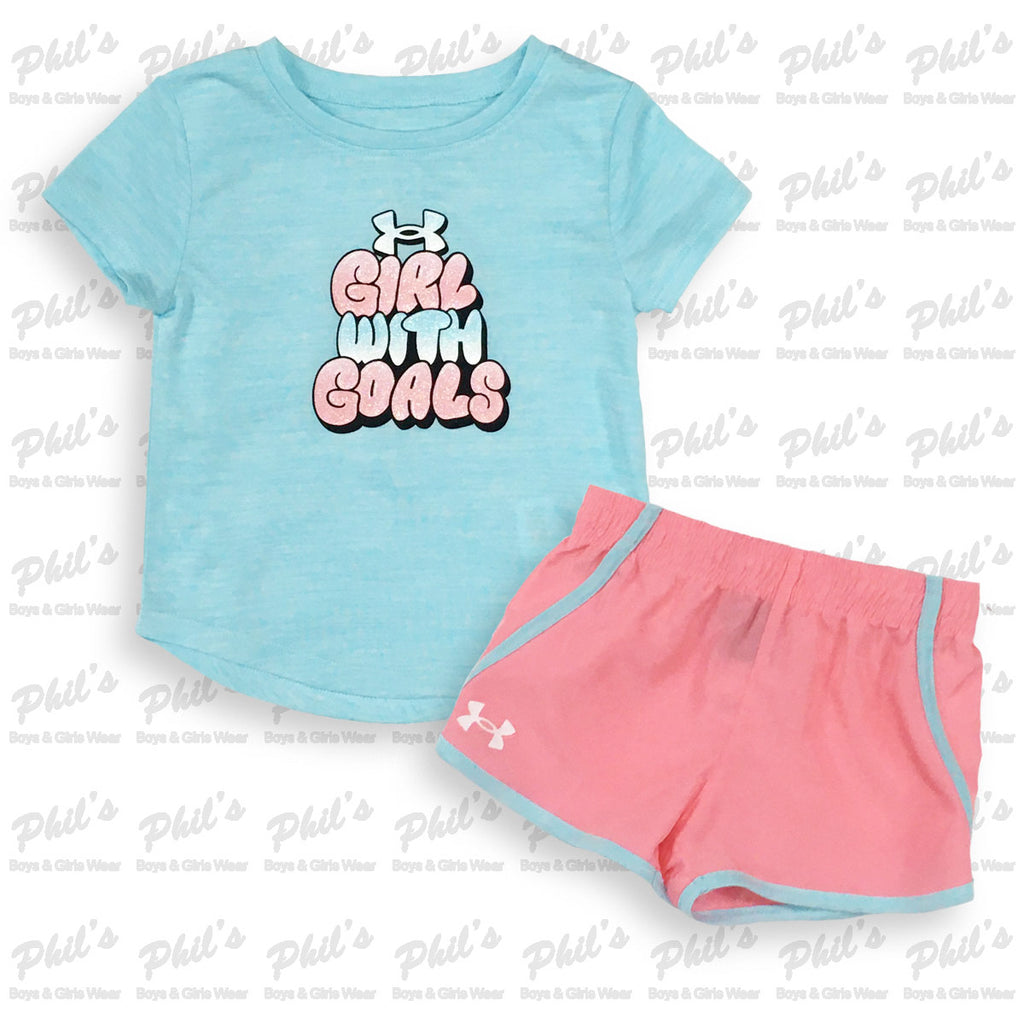 Under Armour Performance Light blue / Pink Short Set