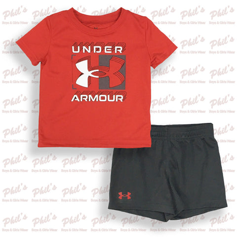 Under Armour Red Dry-Fit Short Set