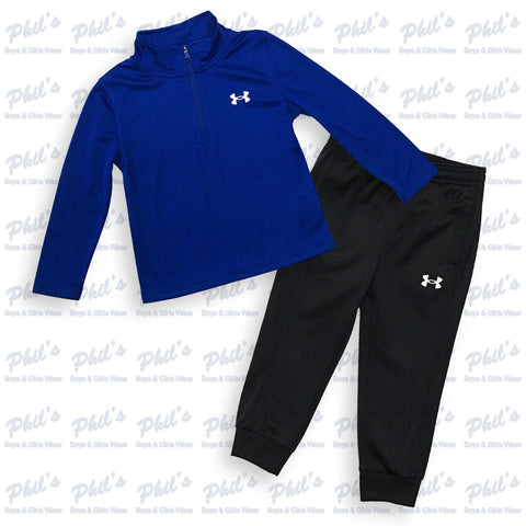 Under Armour Royal Blue Quarter Zip Black Jogger Set