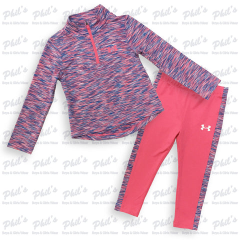 Under Armour Purple / Hot Pink Performance Quarter Zip Legging Set