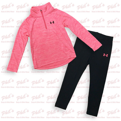 Under Armour Hot Pink Performance Quarter Zip Legging Set