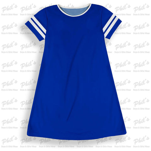 Royal Blue / White Jersey Dry-Fit Dress