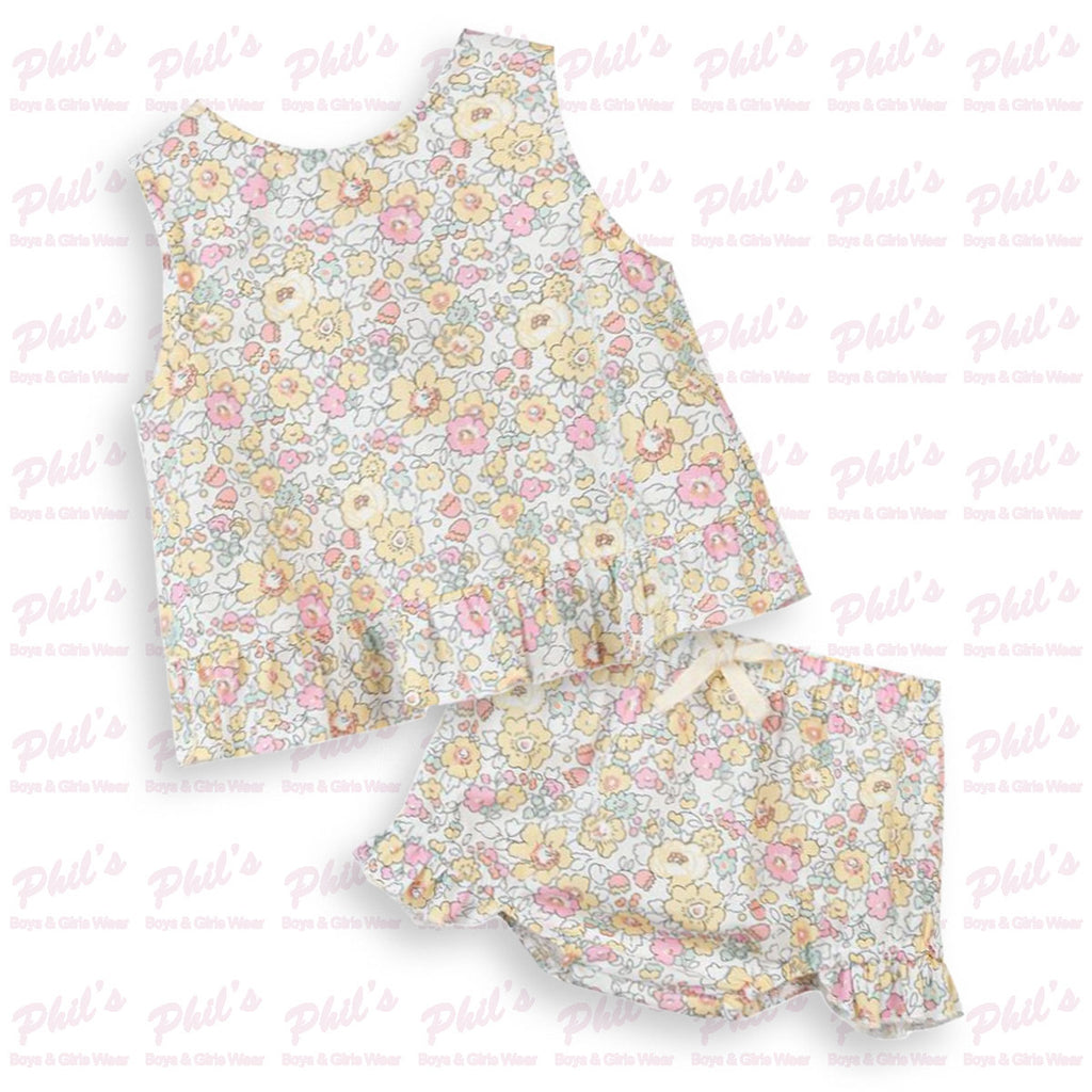 Floral Cross-Back Bloomer Set