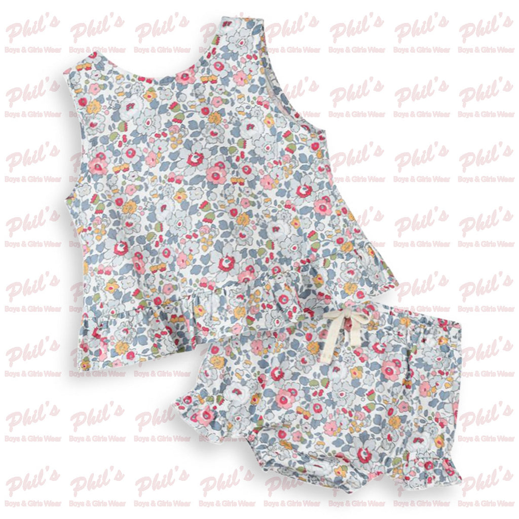 Floral Cross-Back Bloomer Set