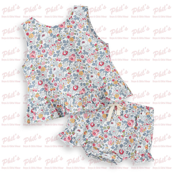 Floral Cross-Back Bloomer Set