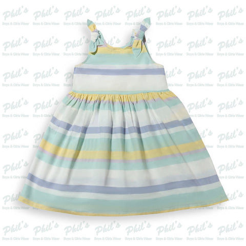 Pastel Stripe Bow Strap Dress