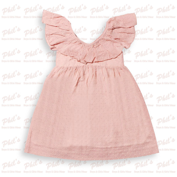 Pink Swiss Dot Dress