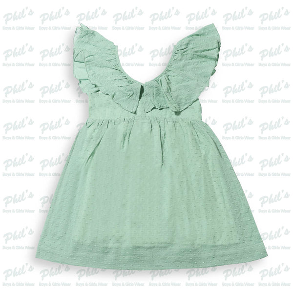 Sage Green Swiss Dot Dress