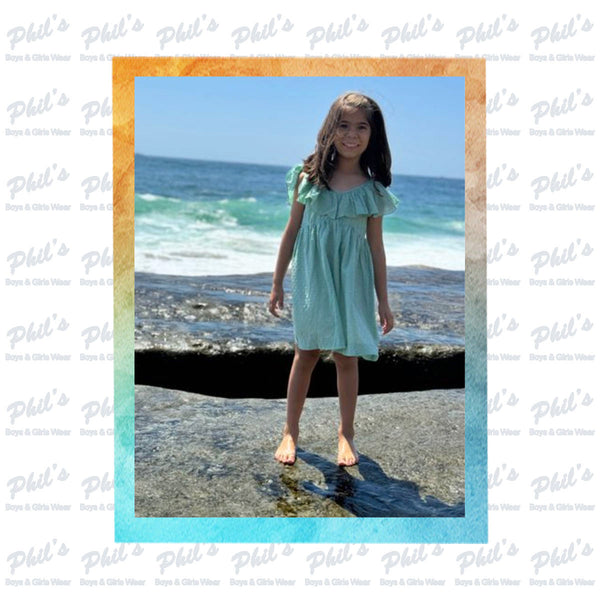 Sage Green Swiss Dot Dress