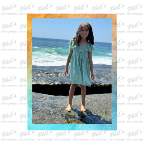 Sage Green Swiss Dot Dress